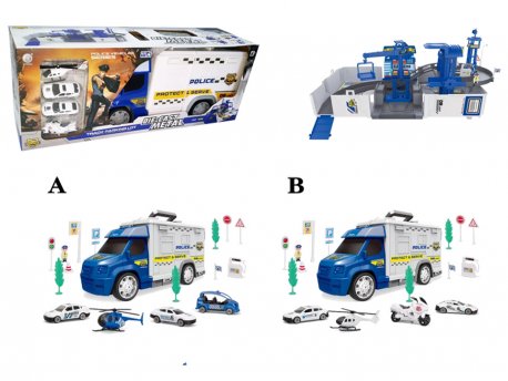 TOYZZZ Garaža policjski kamion
