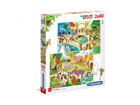 CLEMENTONI PUZZLE 2X60 LO ZOO - NOLI 1