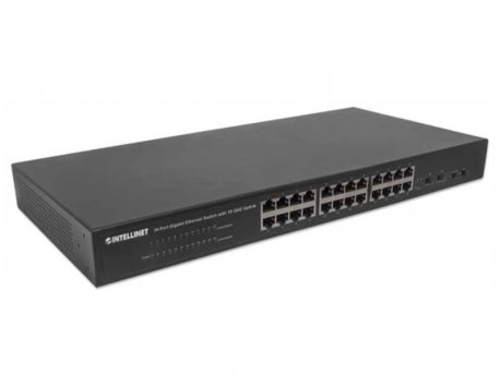 INTELLINET 24-Port Gigabit Ethernet Switch with 10GbE Uplink (neupravljiv)