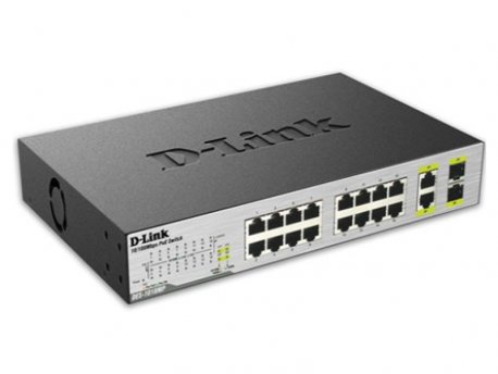 D LINK Switch Layer 2 Unmanaged, DES-1018MP POE