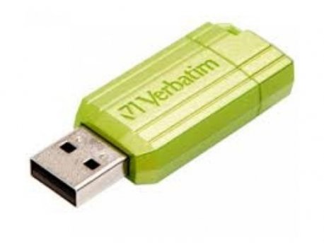 VERBATIM USB flash 16GB 2.0 pintstripe, zeleni