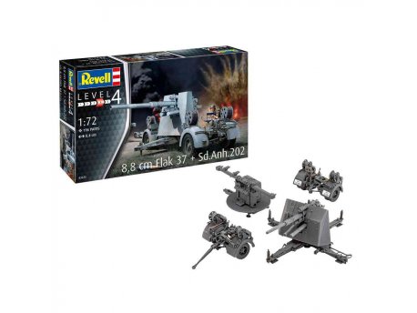 REVELL Maketa 8,8 CM Flak 37 + SD.ANH.202 RV03325