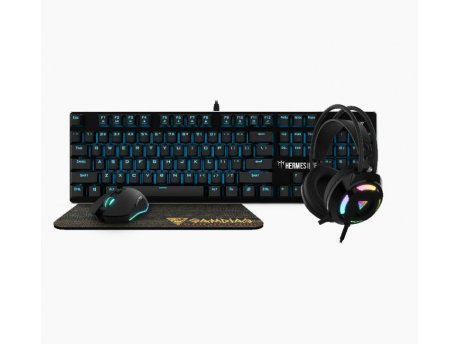 GAMDIAS Tastatura mehanička + miš + podloga + slušalice , Hermes E1B
