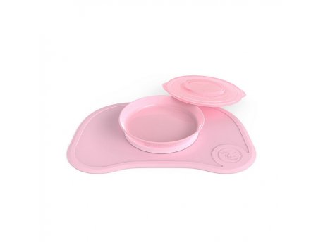 TWISTSHAKE PODLOGA SILIKONSKA+TANJIR 6 PASTEL PINK