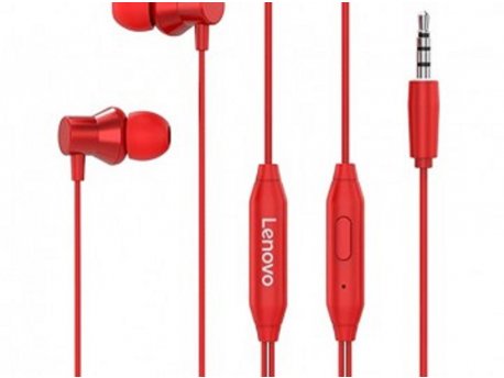 LENOVO HF130 Metal Headset, Red