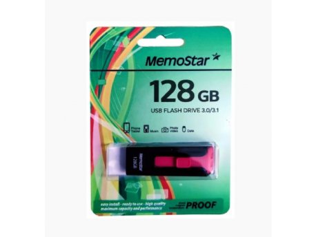 MemoStar USB Flash 128GB 3.0 U-Slide Crni