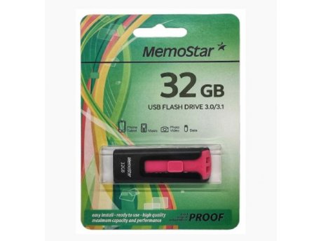 MemoStar USB Flash 32GB 3.0 U-Slide Crni
