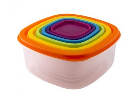 LAMART LT6029 Set plastičnih posuda 6 kom RAINBOW