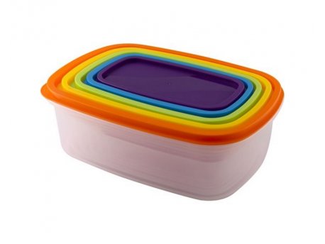 LAMART LT6030 Set plastičnih posuda 6 kom RAINBOW