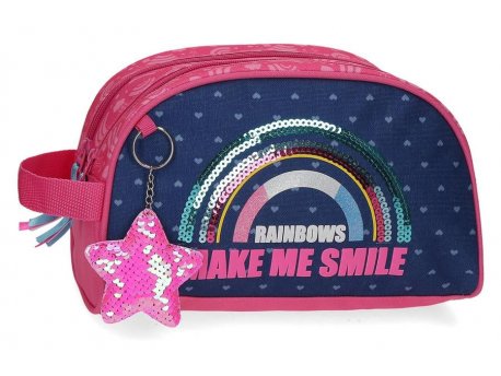 MOVOM Neseser sa 2 pregrade Teget GLITTER RAINBOW 30.444.21
