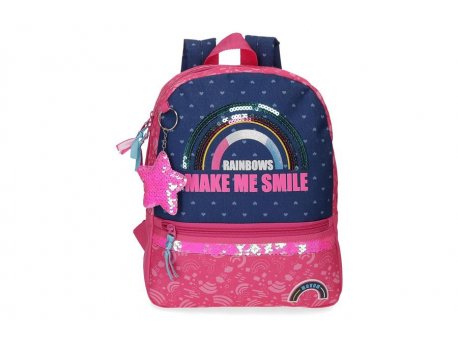 MOVOM Ranac 32 cm Teget GLITTER RAINBOW 30.422.21