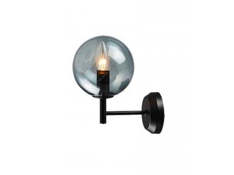 LUNA 101 zidna lampa 1*E14 Black/Smoked Glass