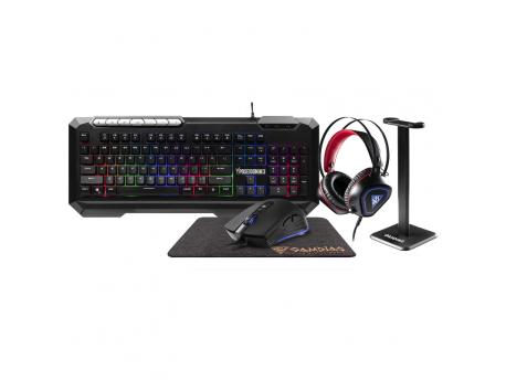 GAMDIAS Tastatura + miš + podloga + slušalice + stalak Gamdias Poseidon M3 Combo