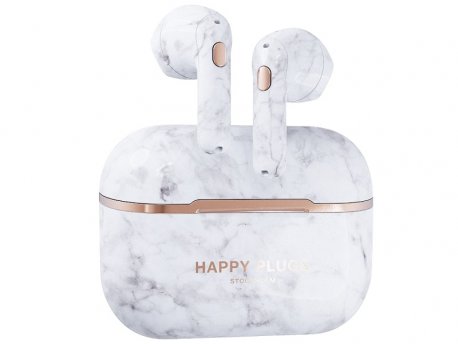 HAPPY PLUGS Slušalice Hope/bežične BT/bubice/earbud/white marble