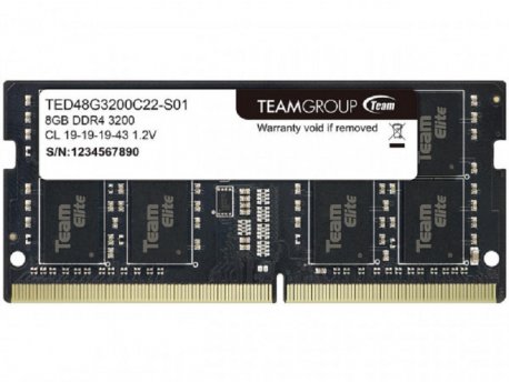 TEAM GROUP MEM SODIMM DDR4 8GB 3200MHz TED48G3200C22-S01