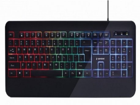GEMBIRD KB-UML-03 Rainbow multimedijalna tastatura sa pozadinskim osvetljenjem, US layout USB