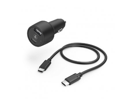 HAMA Auto punjač Micro USB-C USB-A PD 30W  210522