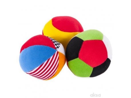 BIBA TOYS Plišane lopte (3 kom.)