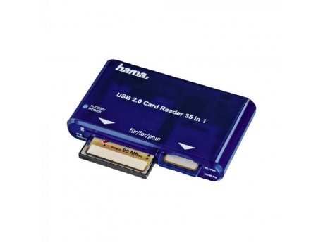HAMA Čitač memorijskih kartica, 35 U 1, USB 2.0 55348