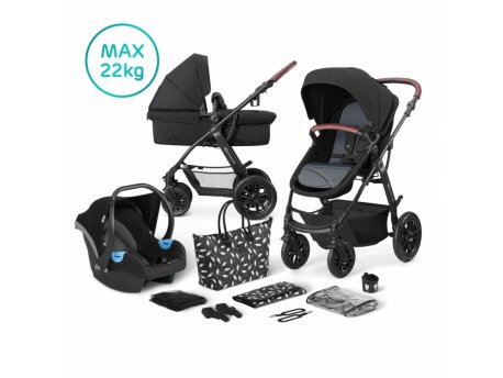 KINDERKRAFT XMOOV KOLICA ZA BEBE SET 3U1 BLACK