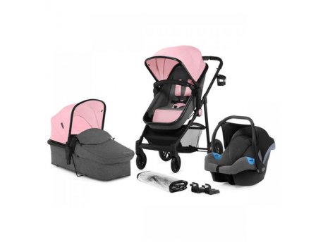 KINDERKRAFT Kolica za bebe Juli set 3u1 pink KKWJULIPNK3000