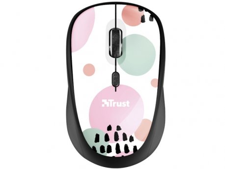 TRUST YVI FX bežični optički miš 1600dpi pink