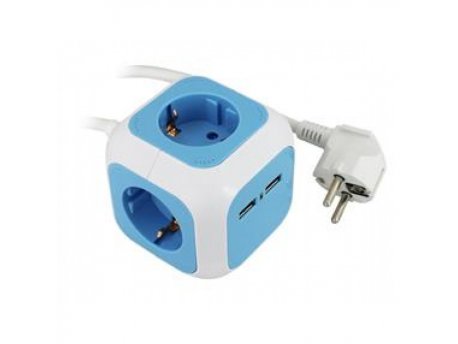 COMMEL Prenosiva utičnica 4xschuko 16A 250V+2xUSB 5V 2.1A  C234-161
