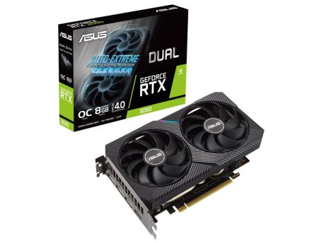 ASUS NVidia GeForce RTX 3050 8GB 128bit DUAL-RTX3050-O8G