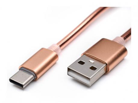 KETTZ Kabl USB Tip C 1m CAB-K010 Metalni Pink
