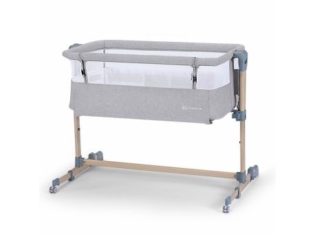 KINDERKRAFT Kolevka-Krevetac za bebe Neste Air Grey Light Melange Full Wood
