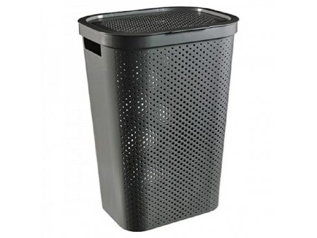 CURVER Koš za veš 60l infinity, tamno siva