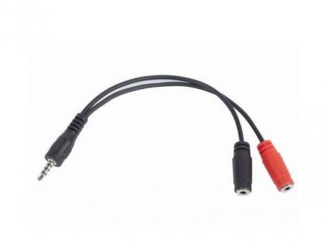 GEMBIRD Adapter 3.5mm-2x3.5mm M/F 0,2m  CCA-417 Crni