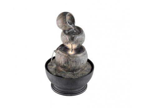 HOME Sobna fontana 26cm WF04 mini fontana sa toplo belim LED osvetljenjem 170x260x170mm