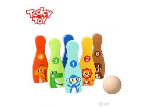 TOOKY TOY Drvena kuglana - životinje