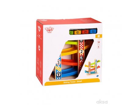 TOOKY TOY Drveni toranj sa autićima