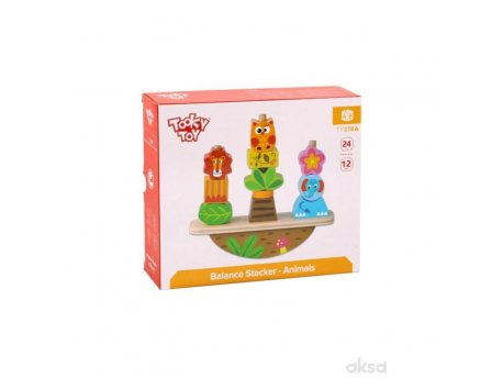 TOOKY TOY Drveni balans blokovi životinje