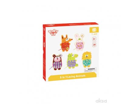 TOOKY TOY Pertlanje životinja - 5 u 1