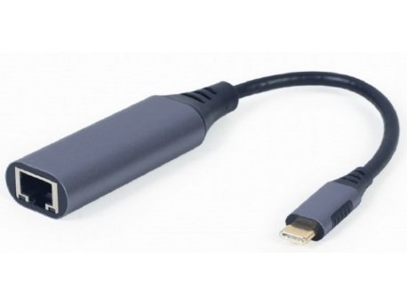 GEMBIRD A-USB3C-LAN-01 USB-C to Gigabit Ethernet Adapter, Cable 0.15m, Space Grey