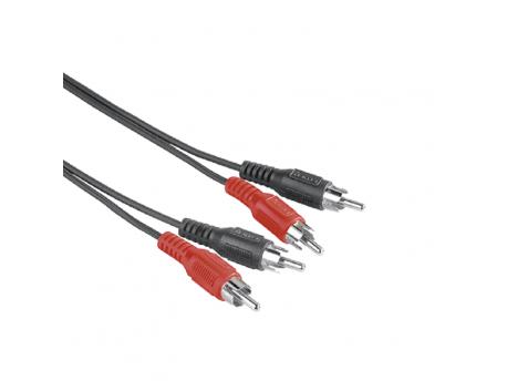 HAMA Audio kabl 2x činč RCA muški - 2x činč RCA muški 1.5m (Crni)