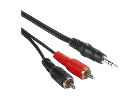HAMA AUX audio kabl 3.5mm na 2xRCA m/m 5m (Crni)