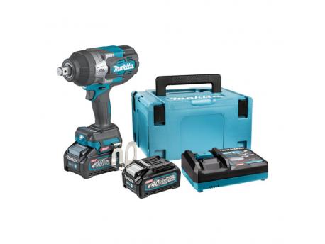 MAKITA Akumulatorski udarni odvijač + Akumulatorska udarna bušilica-odvijač, TW001GM201 + HP002GZ
