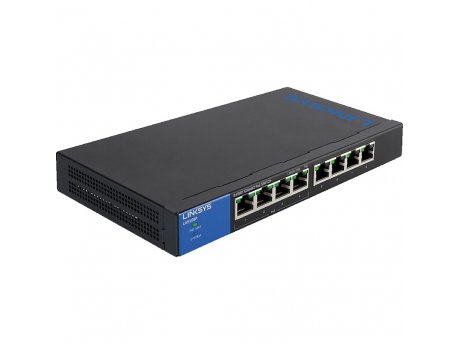 LINKSYS Unmanaged Gigabit 8-port PoE switch, 4xPoE ports, 50W budget LGS108P-EU