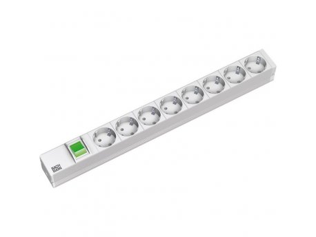 BACHMANN PDU Basic ALU 19'' 1U 8xšuko sa prekidačem,16A, kabl 2m 333.400