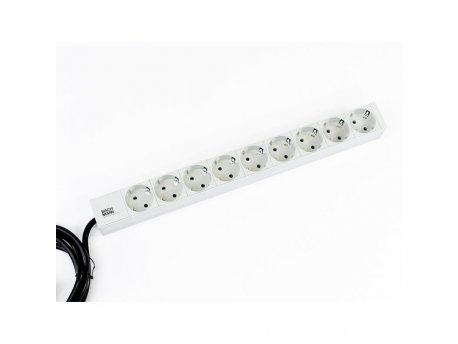 BACHMANN PDU Basic ALU 19''1U 9xšuko, 16A, kabl 2m
