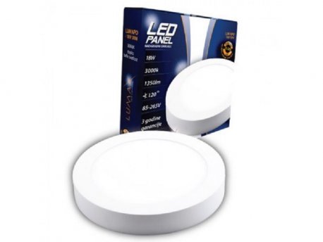 LUMAX LED panel LUMNPO-18W 3000K nadgradni-okrugli 1530 lm