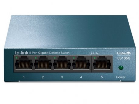 TP LINK Switch LS105G LiteWave Gigabit 5xRJ-45/10/100/1000Mbps/metalno kućište