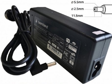 GEMBIRD NPA90-190-4740 (AS16) punjač za laptop 90W-19V-4.74A, 5.5x2.5mm black (983) 38954