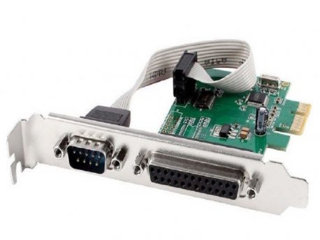 GEMBIRD PEX-COMLPT-01 COM serial port+LPT port PCI-Express add-on card, +extra low-profile bracket 19931