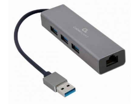 GEMBIRD A-AMU3-LAN-01 USB AM Gigabit network adapter with 3-port USB 3.0 hub 40285
