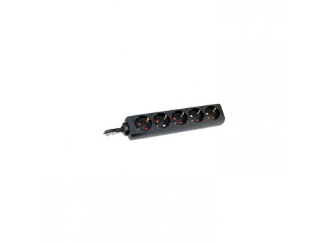 COMMEL Produžni Kabl 5 Utičnice Sklop 16A 3500W Crna 1.4m H05VV-F 3G1